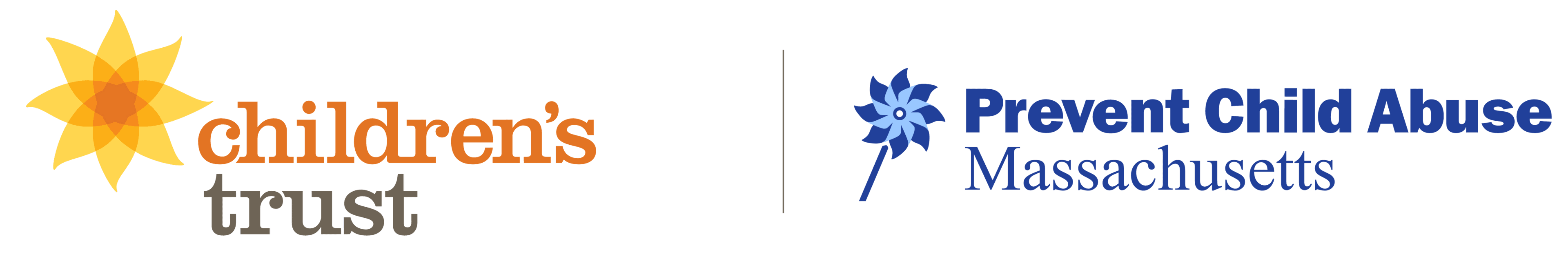 Children's Trust Logo, Prevent Child Abuse Massachusetts Logo.