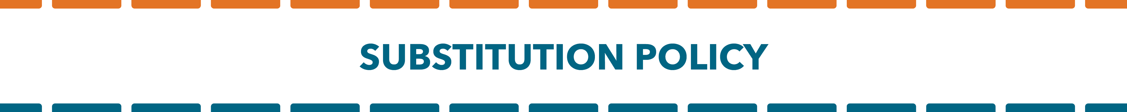 substitution policy